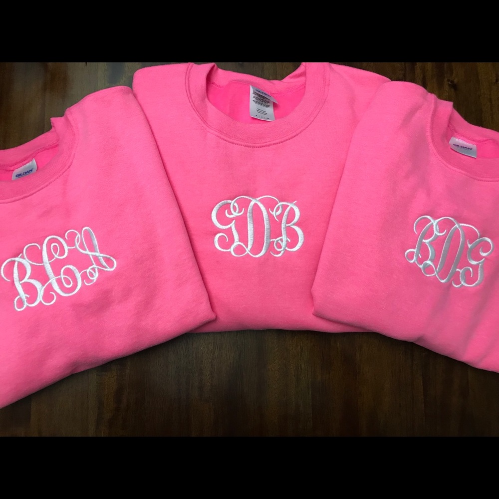 Monogrammed Sweatshirts for Adults or children